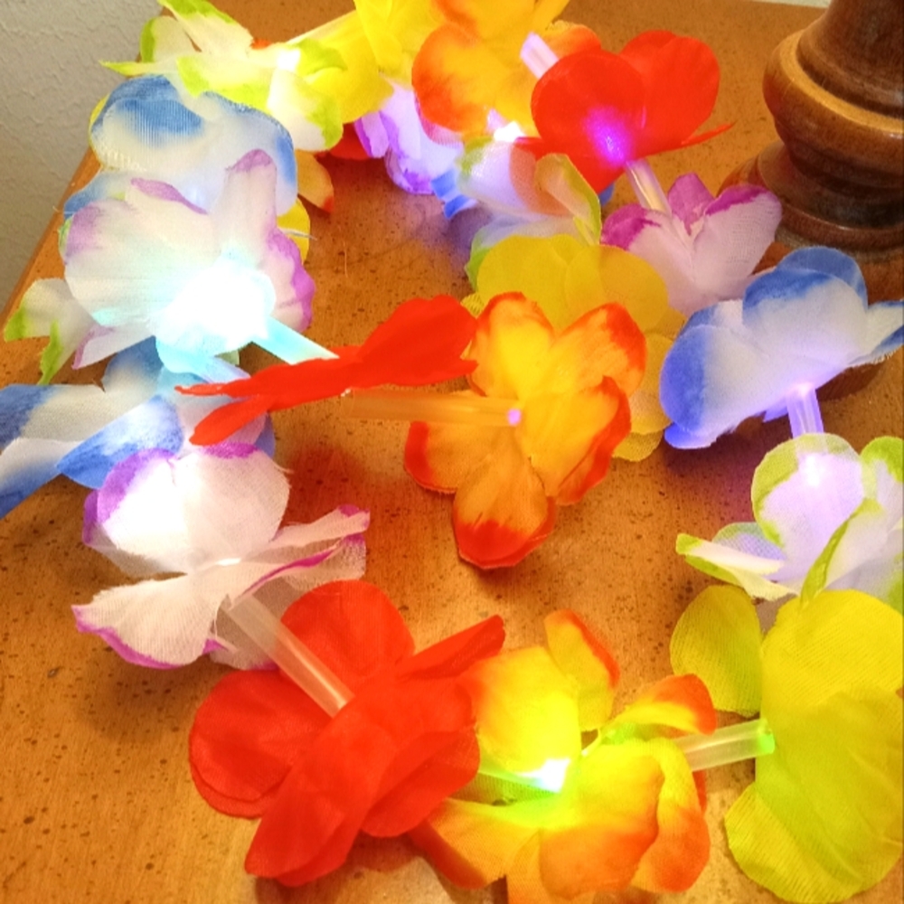 Rainbow LED Lei Necklace